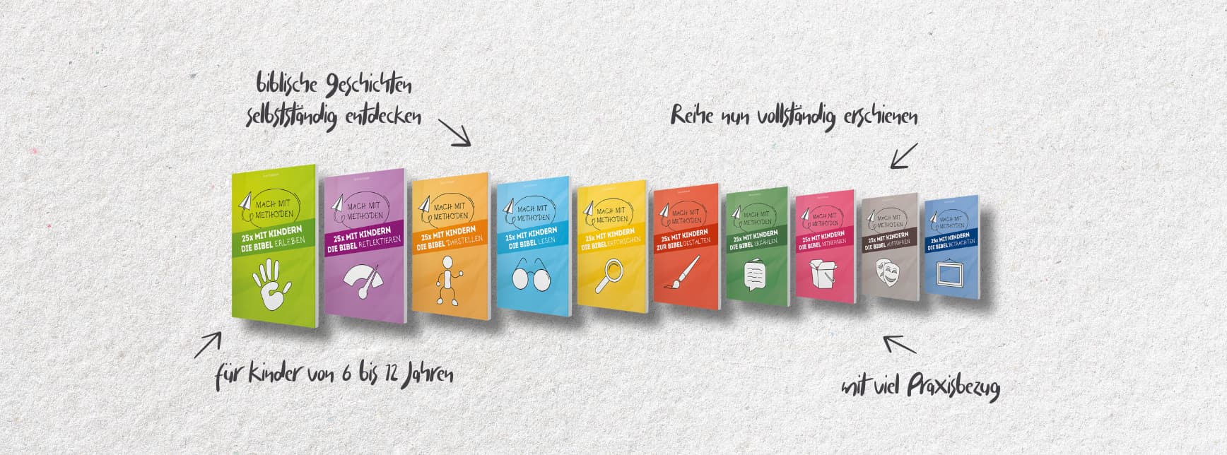 Banner zur Reihe 25x mit Kindern die Bibel